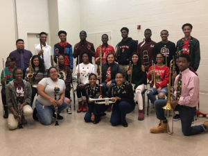 Band Students Holding their instruments 